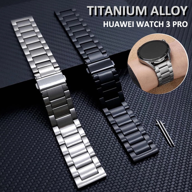 Zilveren titanium horlogeband
