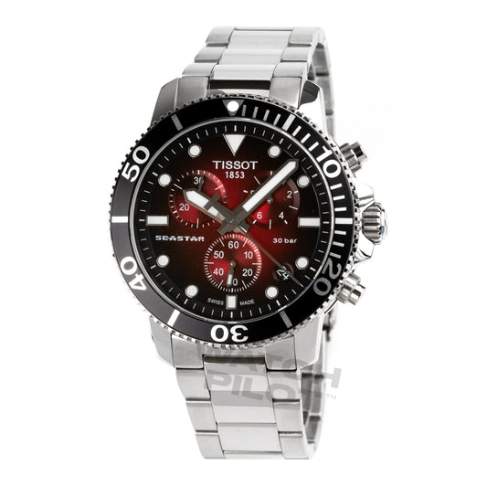 티쏘 크로노그래프 시계 SEASTAR 1000 Red