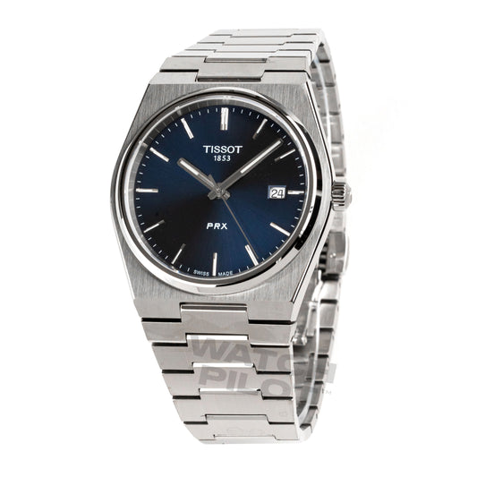 티쏘 PRX 40mm 남성용 블루 시계