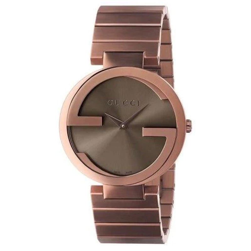 Gucci Watch Interlocking G Dame 37mm Brun