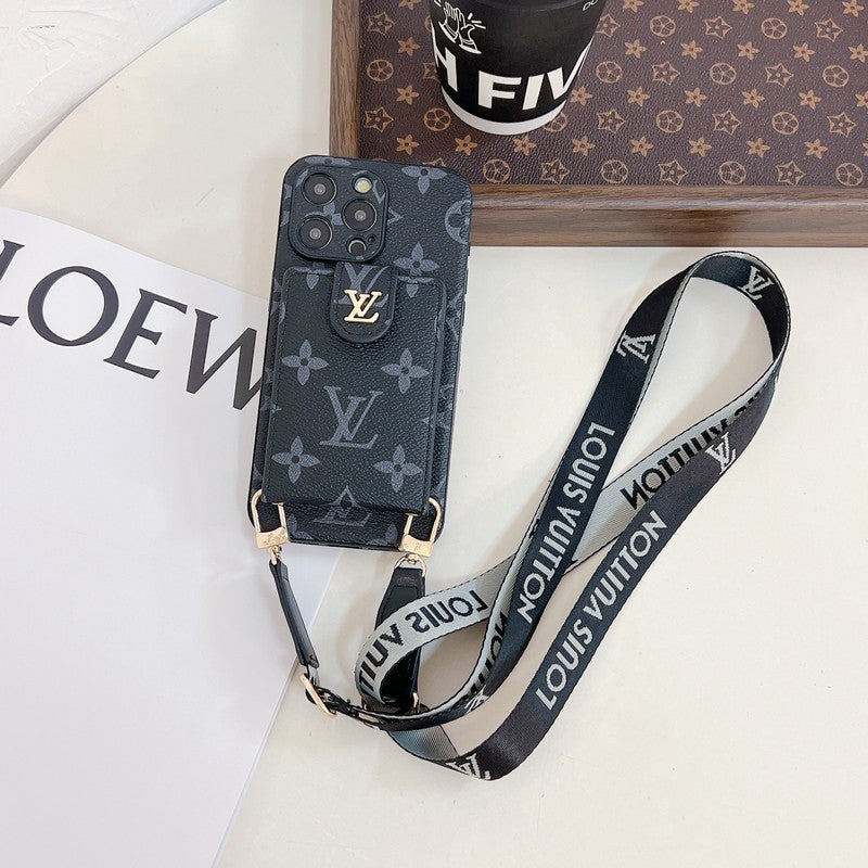 Lou Card Bag iPhone-Hülle mit farbiger Kette zum Umhängen