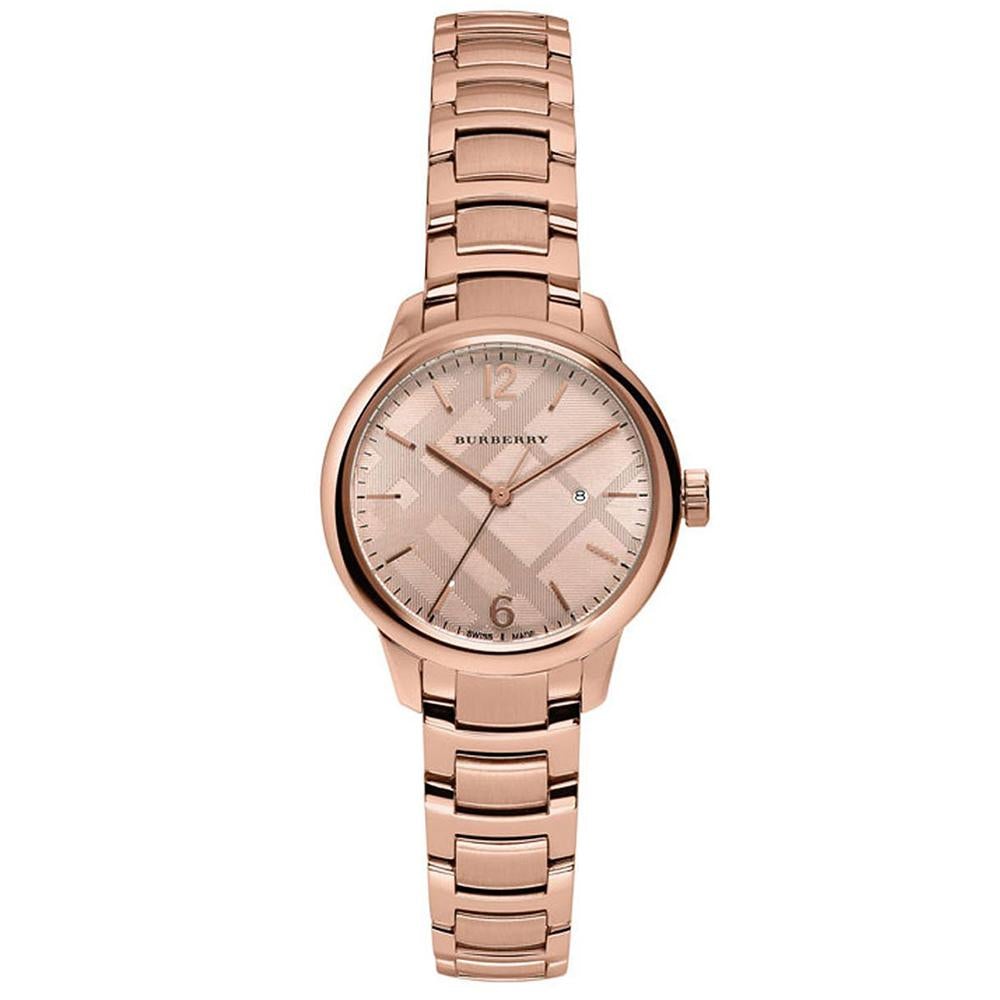Burberry 32 mm ur i rosa guld til kvinder