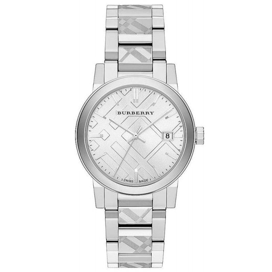 バーバリー ザ シティ エングレーブド チェック スチール 38mm ウォッチ