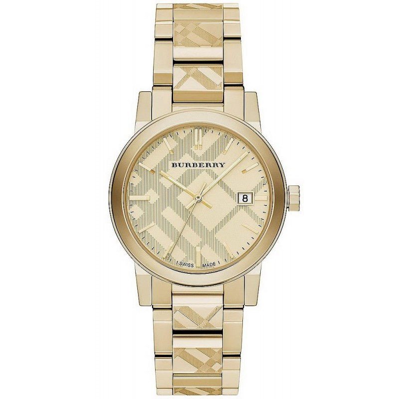 Burberry The City graveret ternet guld 38 mm ur
