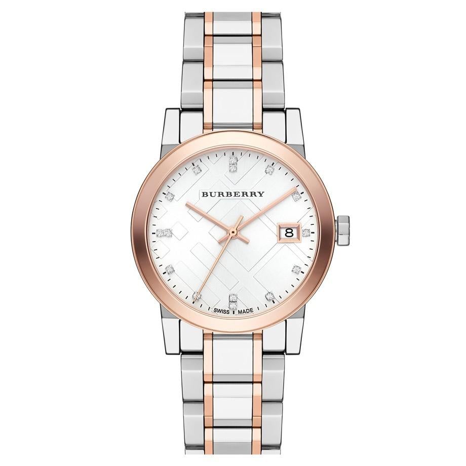 Burberry Ladies Diamonds tofarvet 34 mm ur