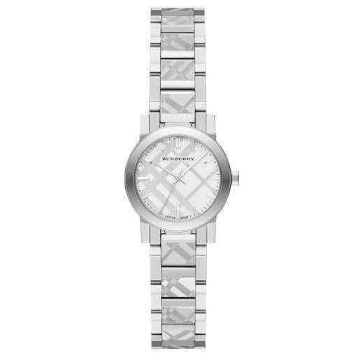 バーバリー レディース ザ シティ エングレーブド シルバー 26mm ウォッチ