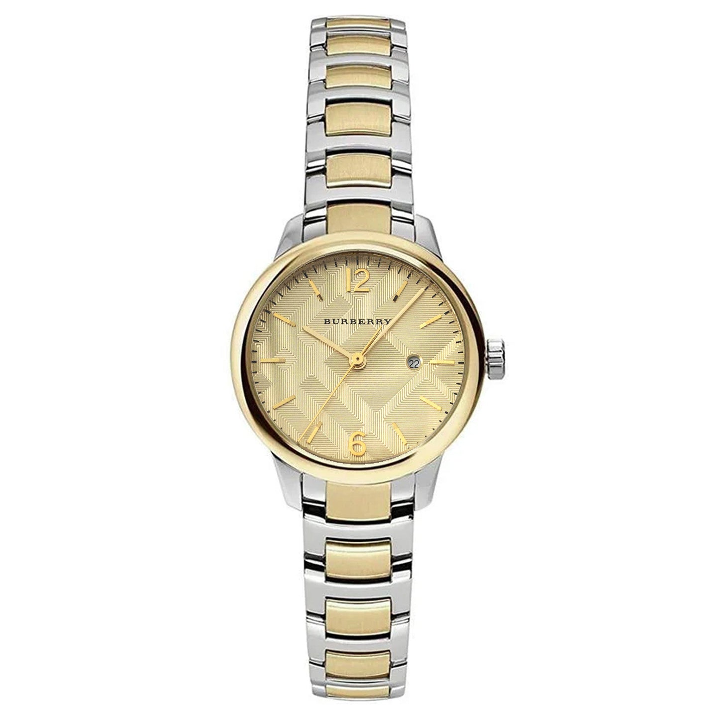 Damski zegarek Burberry w klasycznym złotym kolorze 32 mm