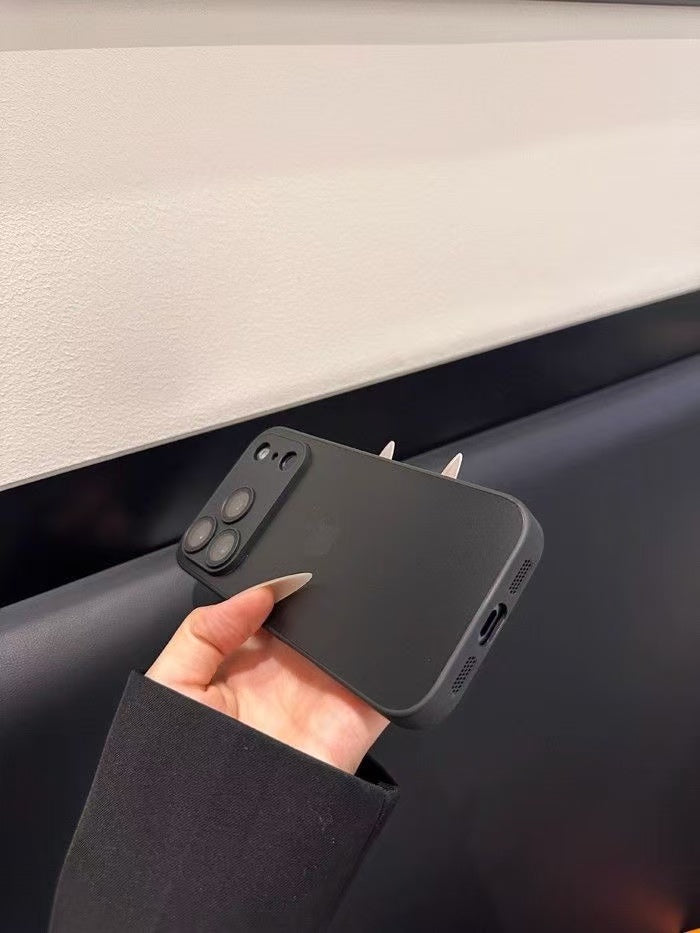 Minimalist Matte Black Soft Phone Case