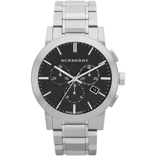 バーバリー メンズ クロノグラフ ザ シティ ブラック 42mm 腕時計