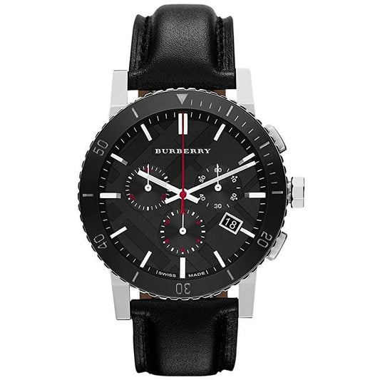 バーバリー メンズ ブラック クロノグラフ 42mm 腕時計