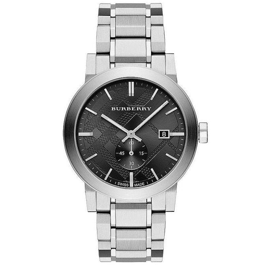 バーバリー メンズ シルバー クロノグラフ 42mm 腕時計