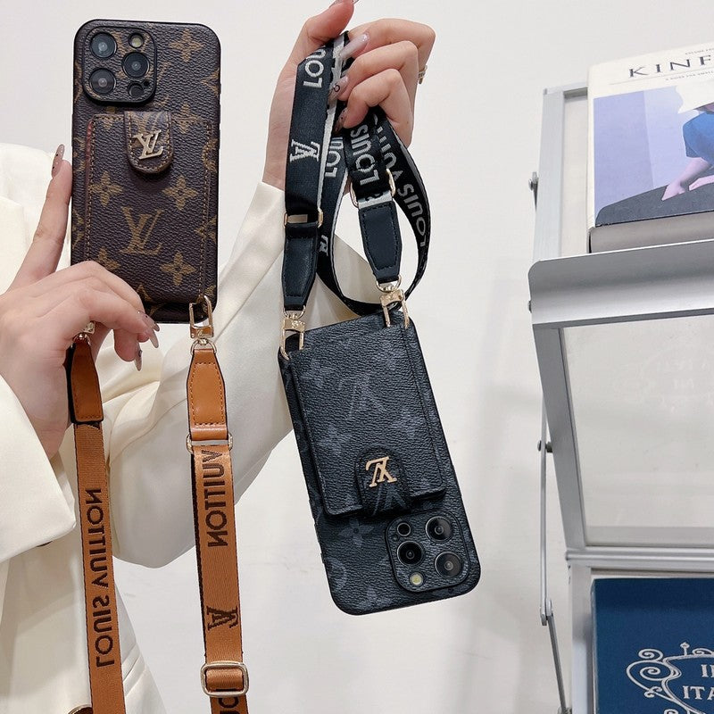 Lou Card Bag iPhone-Hülle mit farbiger Kette zum Umhängen