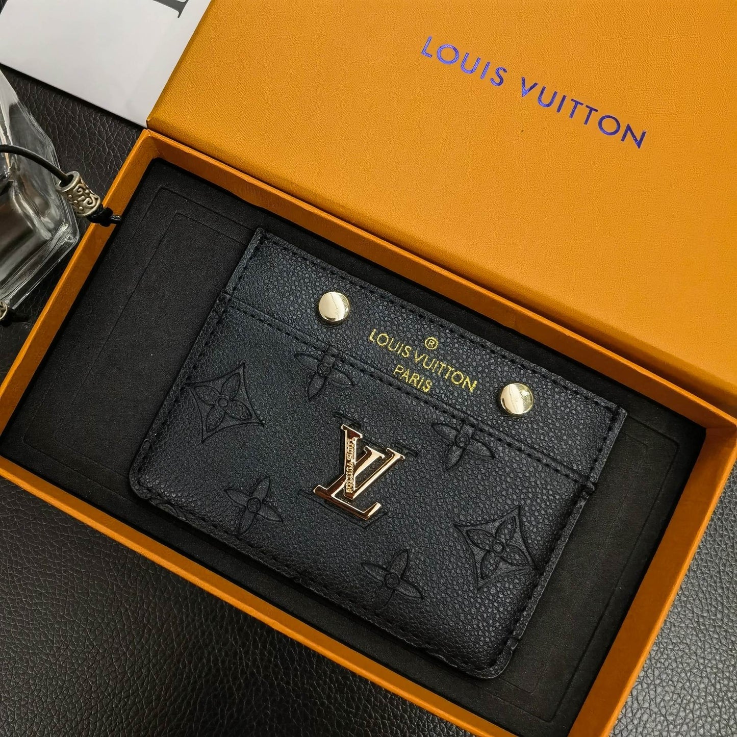 LV Signature Slim Card Holder Wallet