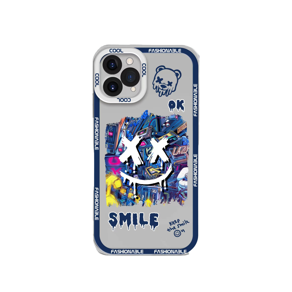 藍色 Smile X Bear iPhone 手機殼