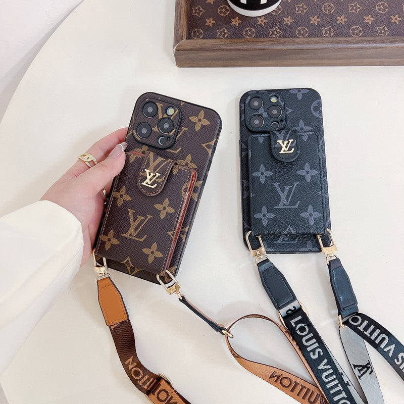 Lou Card Bag iPhone-Hülle mit farbiger Kette zum Umhängen