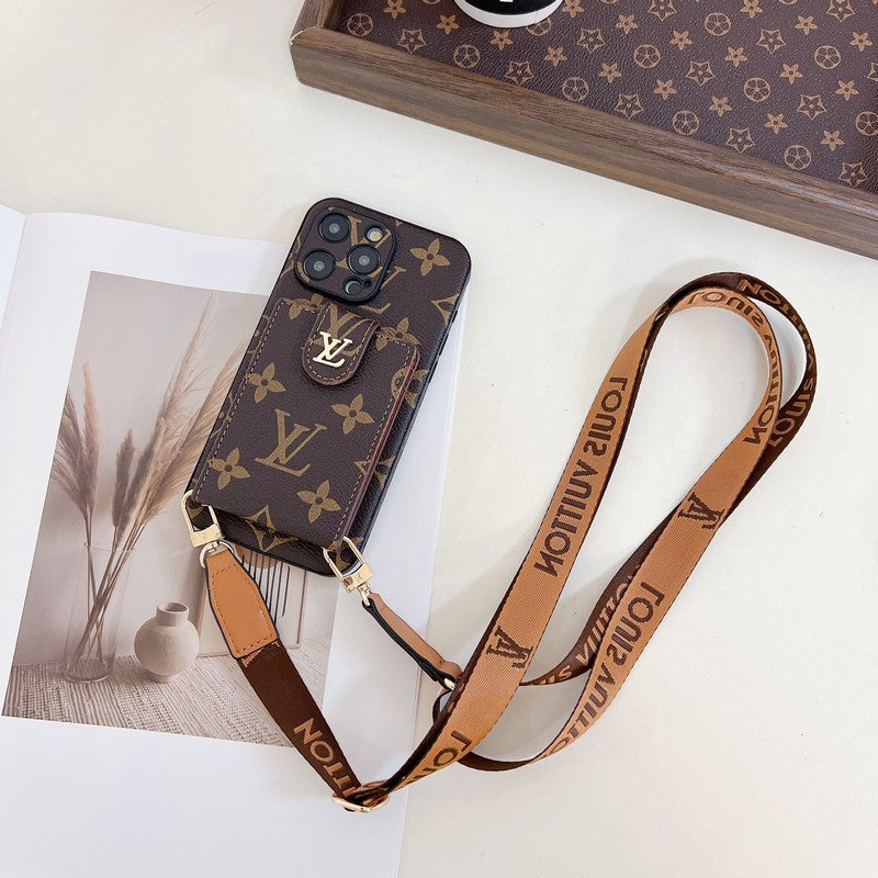 Lou Card Bag iPhone-Hülle mit farbiger Kette zum Umhängen