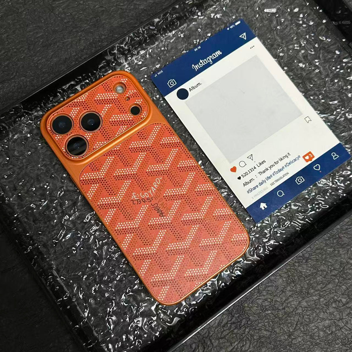 G-Y Stylish Embossed Texture Case for iPhone