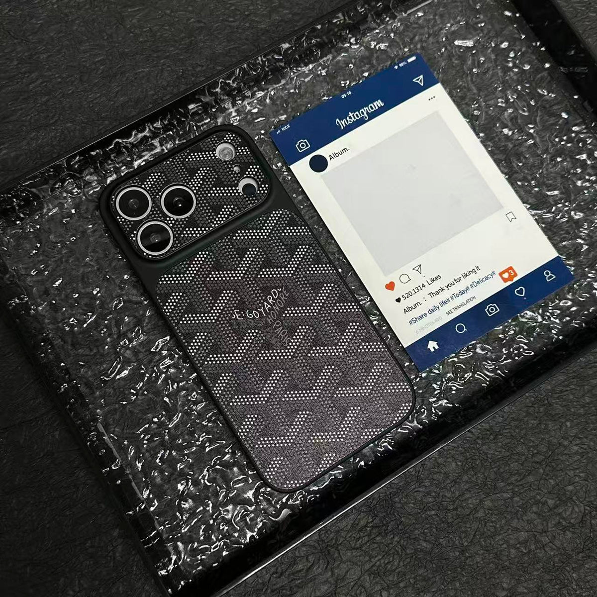 G-Y Stylish Embossed Texture Case for iPhone