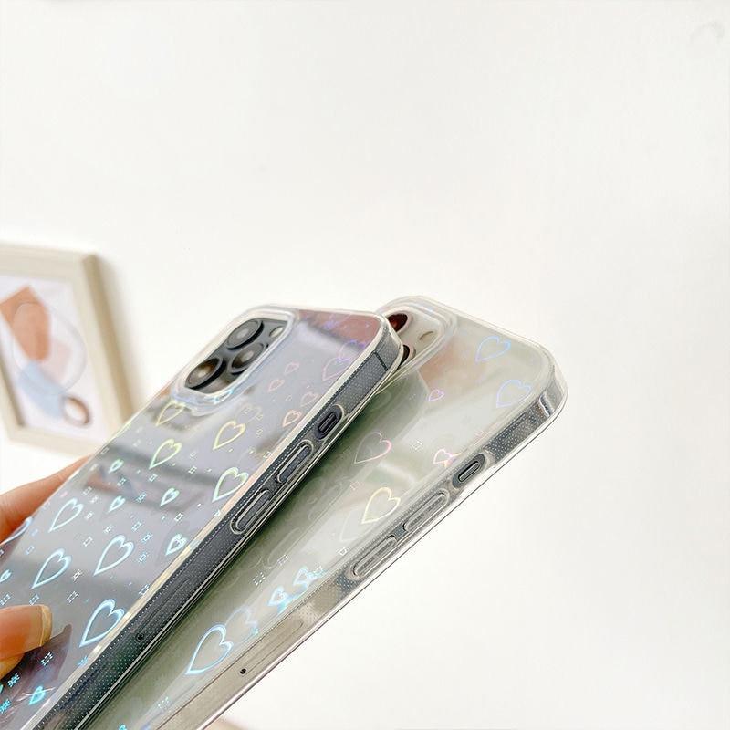 Holografisch hart iPhone-hoesje
