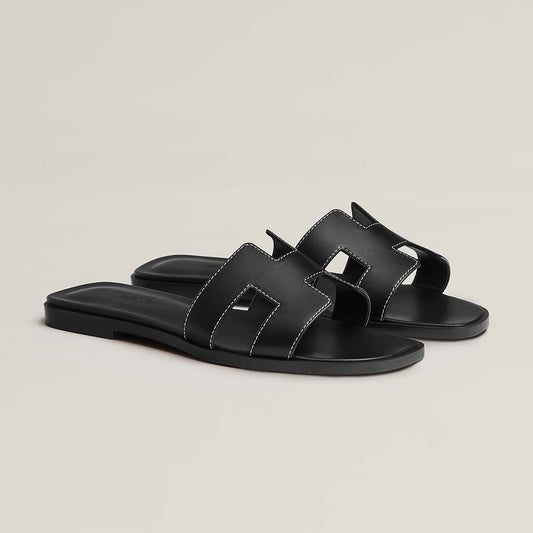 Minimal Double H Logo Slides – Minimal Chic Sandals
