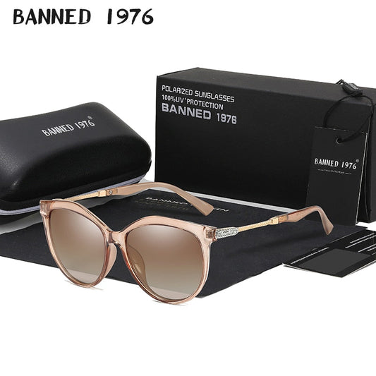 Novo luxo hd polarizado óculos de sol feminino moda redonda senhoras design da marca do vintage olho de gato feminino óculos de sol oculos