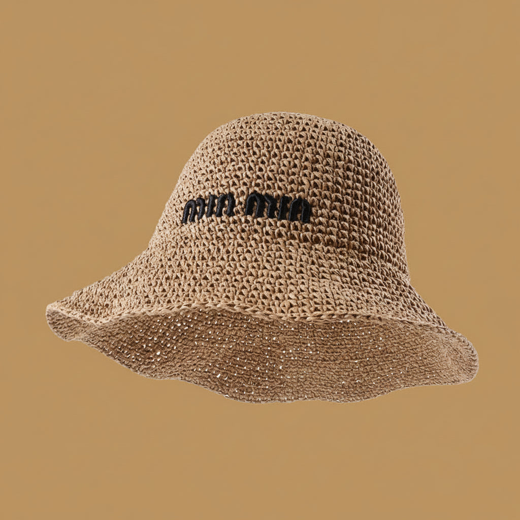 奢華編織漁夫帽