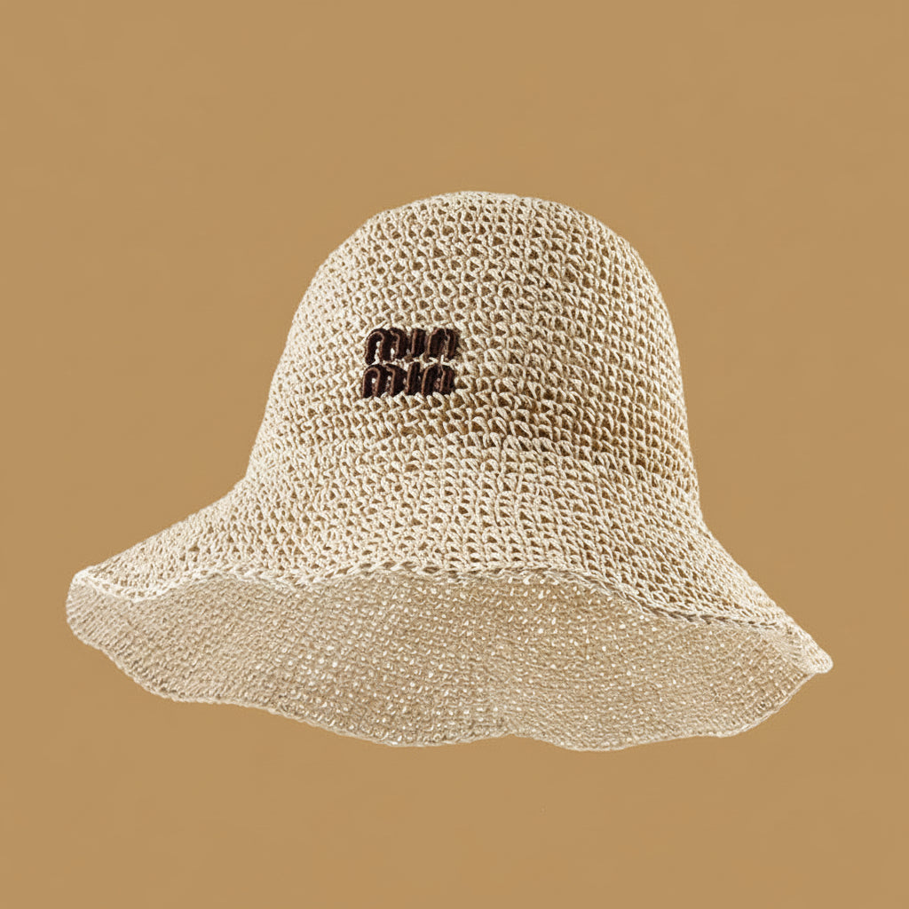 奢華編織漁夫帽