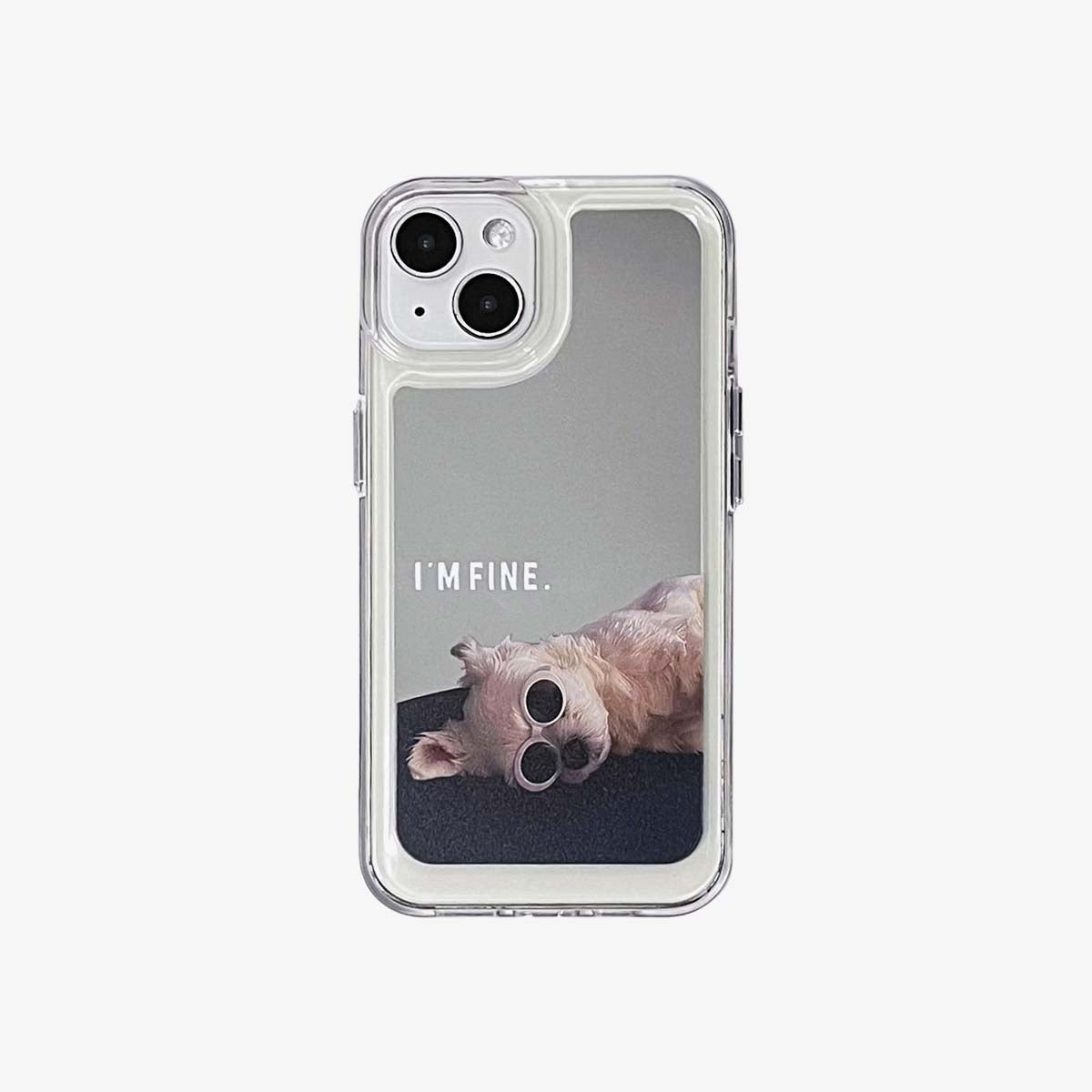 Lustrzane etui na iPhone'a | Para psów I Am Fine (Kup 2, a otrzymasz 50% zniżki na jeden)