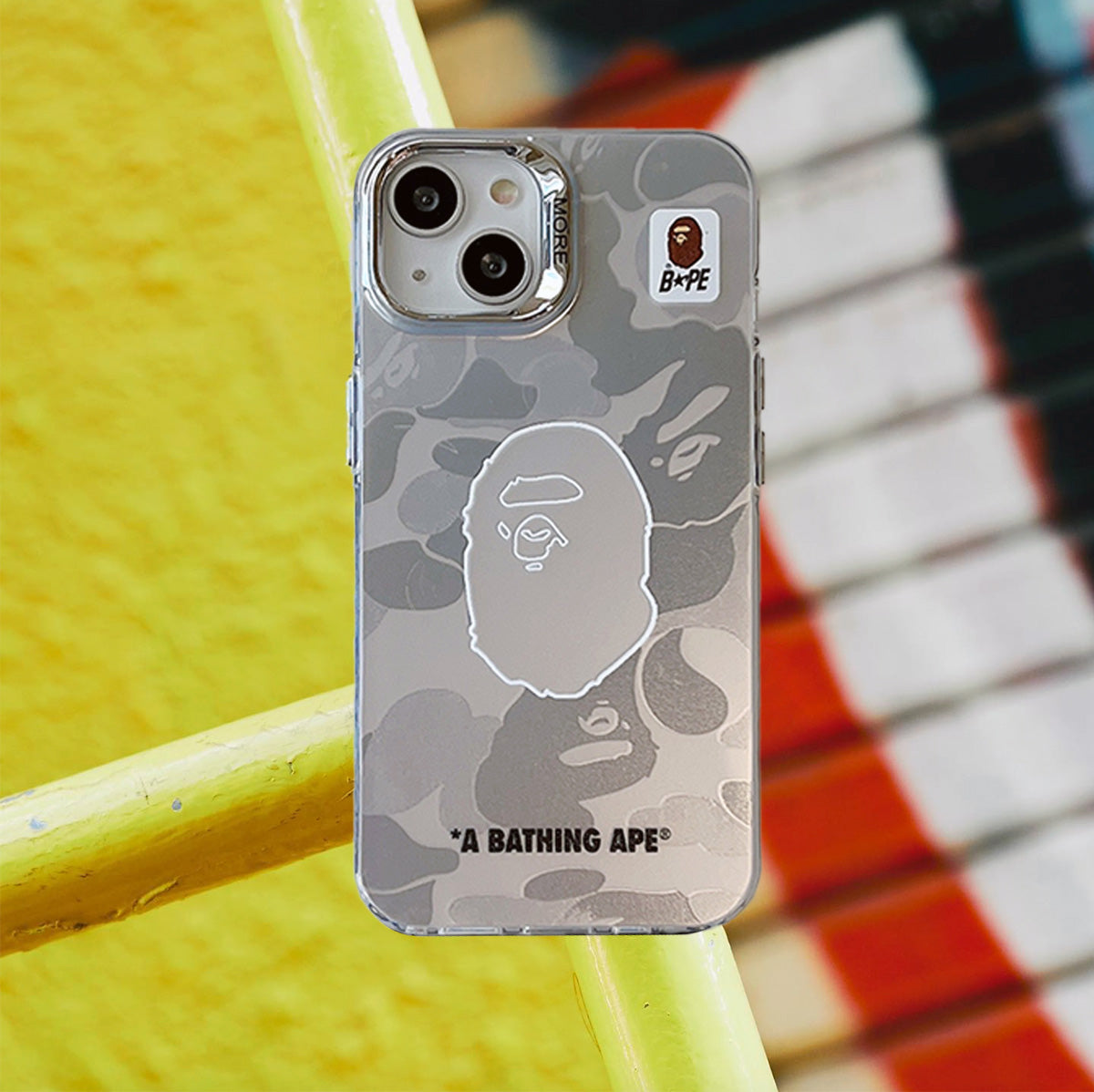 Beperkt iPhone-hoesje | APE Zilver Camo 1