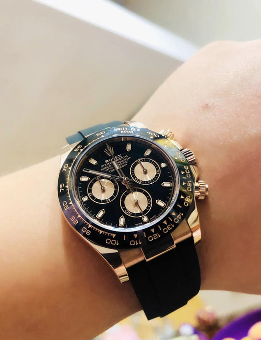 Luxury Chronograph Sport Watch with Rubber Strap